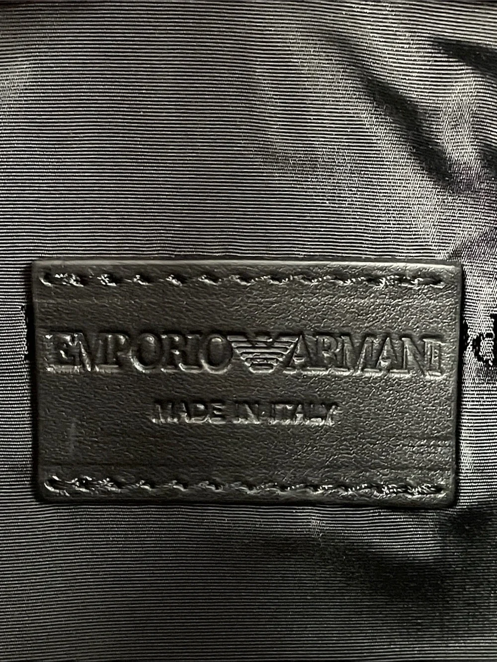 NWT Emporio Armani Fall 2017 Runway Fur Leather Chest Rig Vest Bag Black Gray
